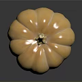 Decorative Orange Pumpkin With Round Smooth Surface And Golden Stem For Home Living