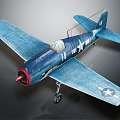 Modern Fighter World War II Aircraft Carrier-based Fighter 3d model