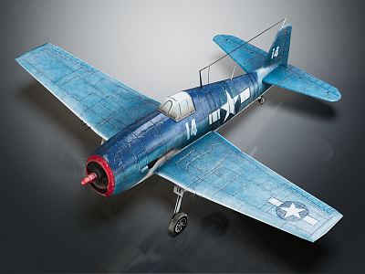 Modern Fighter World War II Aircraft Carrier-based Fighter 3d model