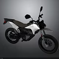 Modern White Off Road Motorcycle Design With Sleek Body Black Seat And Thick Tires