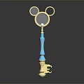 Mickey Mouse Ears Magnifying Glass With Blue Body And Golden Stand Accents