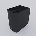 Sleek Black Speaker with LED Indicator and High Quality Audio Performance 3d model
