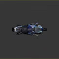Futuristic Metallic Blue Motorcycle With Sleek Design Shiny Body Graphics And Blue Rim Wheels