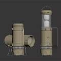 Beige Lanterns As Daily Electrical Appliances With Different Designs And Handle For Outdoor Use