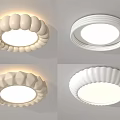 Modern Minimalist White Ceiling Lights With Various Decorative Patterns For Home Interior 3d model
