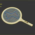 White Electric Fly Swatter with Mesh Design for Effective Mosquito Control at Home