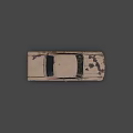Vintage Rusty Classic Car With Broken Windshield Open Hood And Weathered Body