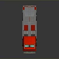 Red Classic Fire Truck With Rescue Ladder And Emergency Equipment
