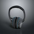 Over Ear Headphones With Black And Blue Design And Comfortable Ear Cushions