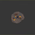 Character And Yellow Creature Near Metal Fence With Barrels Crates And Black Machine
