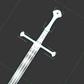 Medieval Steel Sword Weapon With Engraved Blade Crossguard And Decorative Pommel