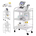 Professional Medical Equipment Including Adjustable Examination Table Treatment Chair And Mobile Cart