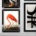 Abstract Paintings In Framed Styles With Various Designs For Wall Art 3d model