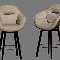 Modern Bar Chair High Stool Bar Stool 3d model