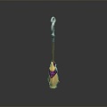 A broom magic broom scepter ancient scepter walking stick ancient walking stick magic scepter metal scepter 3d model