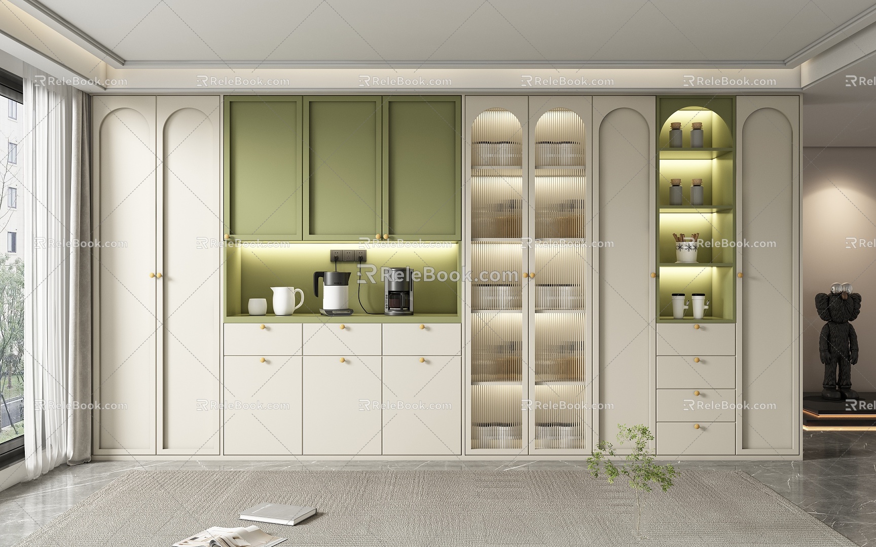 Modern French Wine Cabinet 3d model