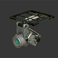 Industrial Equipment Rotating Platform With Metal Frame Glass Surface Gear Mechanism And Green Indicator