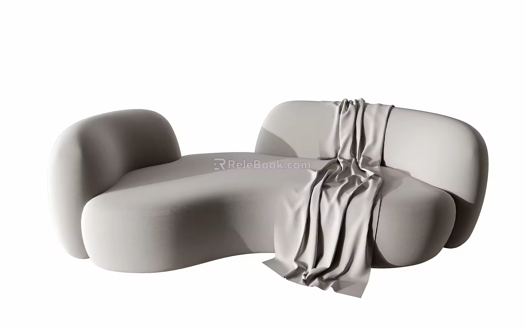 Modern shaped sofa 3d model
