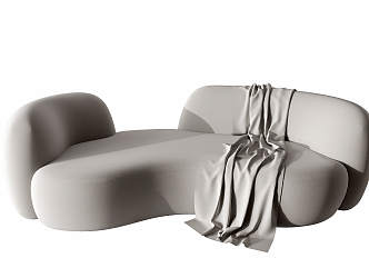 Modern shaped sofa 3d model