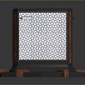 Modern Industrial Equipment With Metal Mesh Wooden Accents Yellow Panel And Base Supports