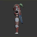 Colorful Armored 3D Game and Movie Character With Helmet and Extended Arms