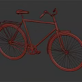 Teal Vintage Bicycle With Gray Seat And Spoked Wheels In Retro Style