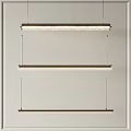 Modern Linear Brass Pendant Lights With LED Lighting For Contemporary Interior Design