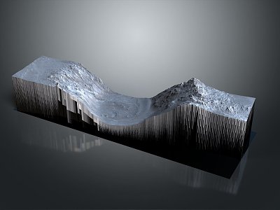 Geography, topography, mountain shape, ridge, ridge, valley, mountain range, canyon, geomorphology, mountain peak, mountain body 3d model