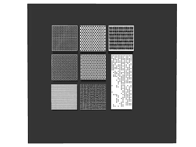 Sample Grid Patterns And Textured Designs With Various Line Structures 3d model