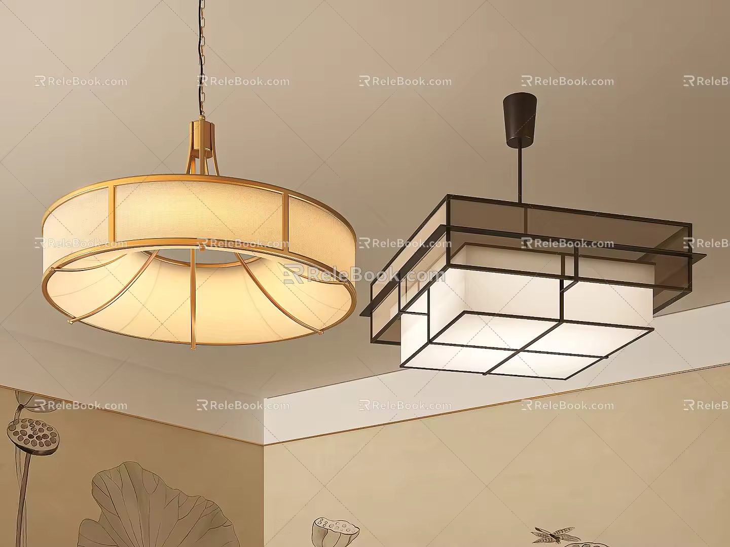 Pendant lamp combination 3d model