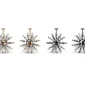 Different Styles Of Modern Chandeliers With Spiral Metal Design For Home Decor