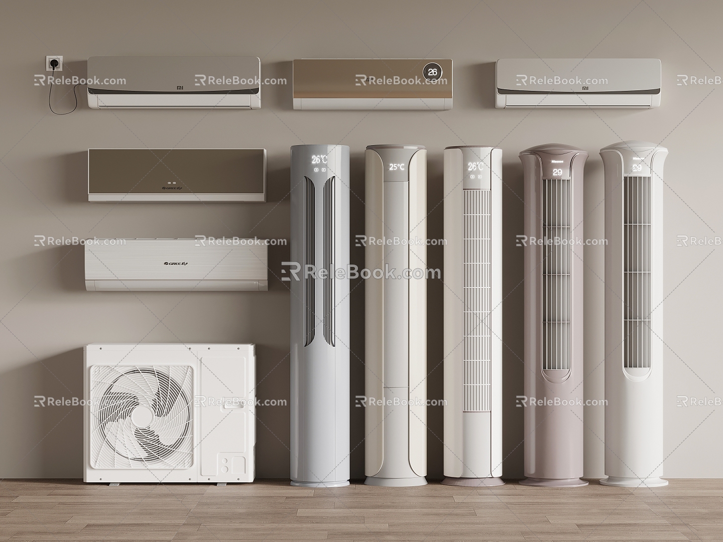 Air Conditioning Vertical Air Conditioning Air Conditioning Hanging Air Conditioning External 3d model