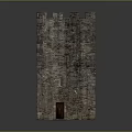 Medieval Stone Tower Architecture With Square Structure Weathered Walls And Crenellated Top