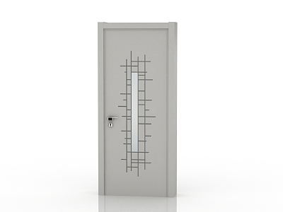 Modern solid wood door interior door 3d model