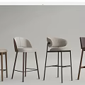 Modern Bar Stools with Wooden Legs Upholstered Seats and Various Designs
