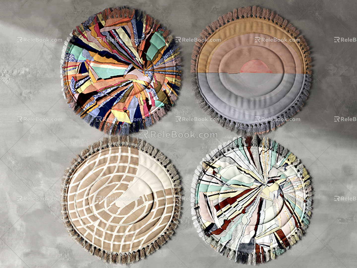 Modern Round Carpet Carpet 3d model