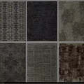 Square Rugs Collection With Various Intricate Patterns And Different Design Styles 3d model
