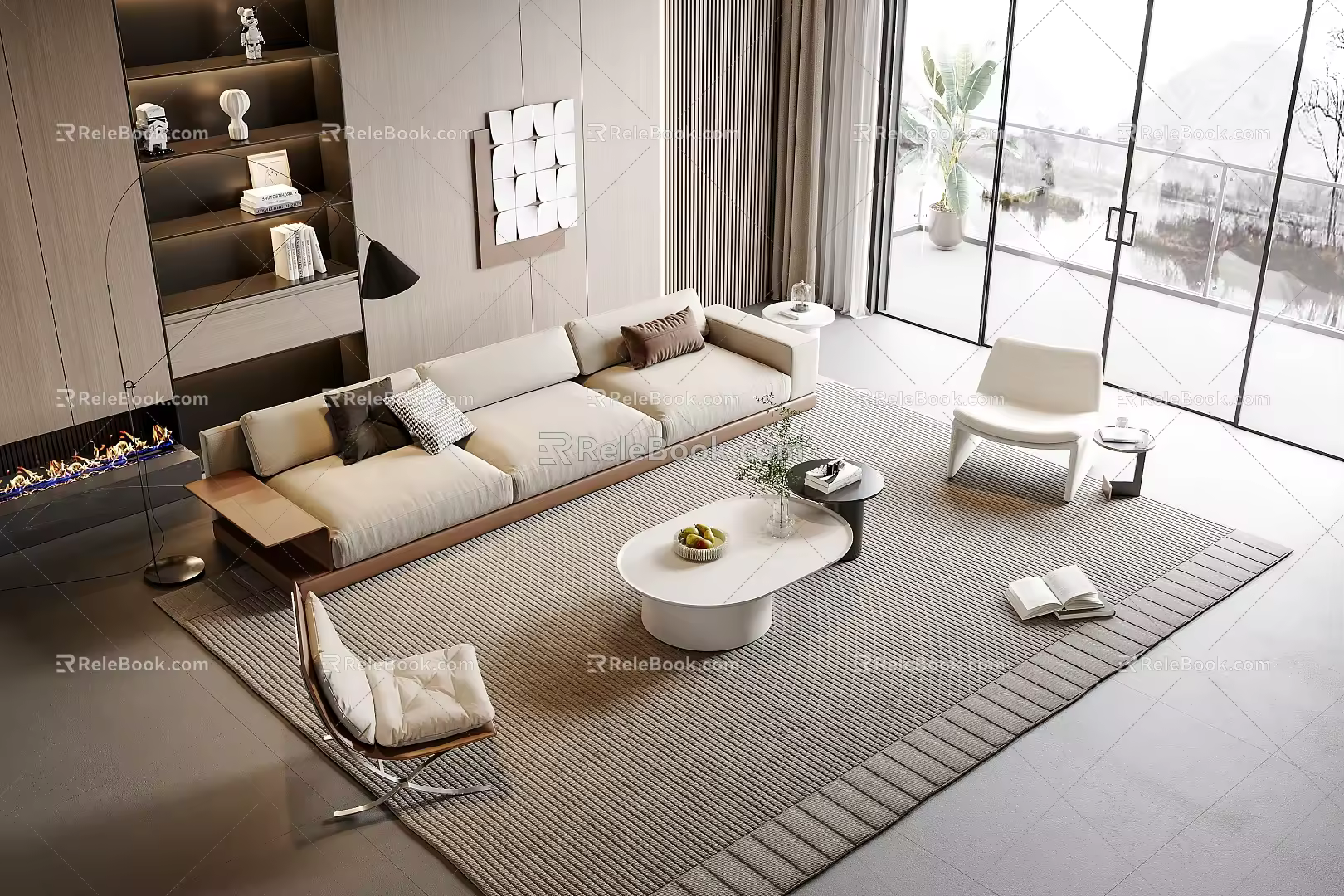 Modern Sofa Coffee Table Combination Sofa Coffee Table 3d model