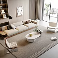 Modern Sofa Coffee Table Combination Sofa Coffee Table 3d model