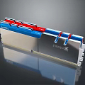 ASUS STRIX Computer RAM Module With Blue Red Heat Sink Design For Desktop Systems