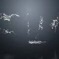 Water Fountain With Dynamic Splashing Water Drops And Flowing Streams