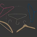 Colorful Assorted Hangers with Wooden and Plastic Materials for Wardrobe Use