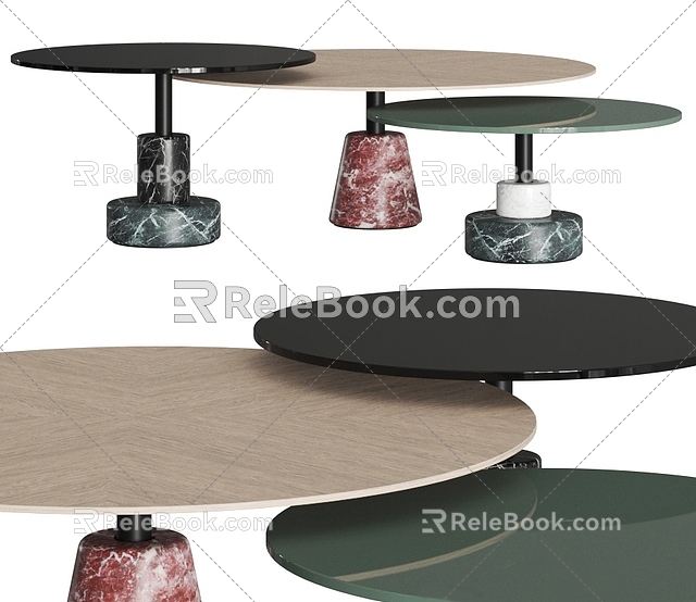 Tea table table table corner a few round a few 3d model