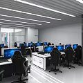 Command Center Media Hall Intelligent Console Industrial Operation Desk Technology Booth Security Monitoring Desk Dispatching Computer Desk Baking Paint Desk Workbench Computer Room Furniture Splice Screen 3d model