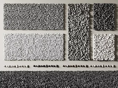 Modern pebble gravel pebble 3d model
