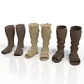 Various Styles Of Leg Braces In Brown And Beige For Daily Use