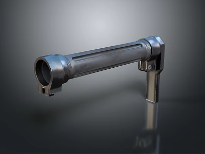 High Quality Weapon Barrel With Metal Construction And Tactical Design Features 3d model