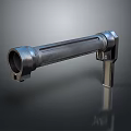 High Quality Weapon Barrel With Metal Construction And Tactical Design Features 3d model