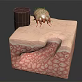Medical Device for Skin Mite Detection with Layered Skin Structure Observation 3d model