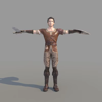 Modern Game Character Medieval Knight 3d model